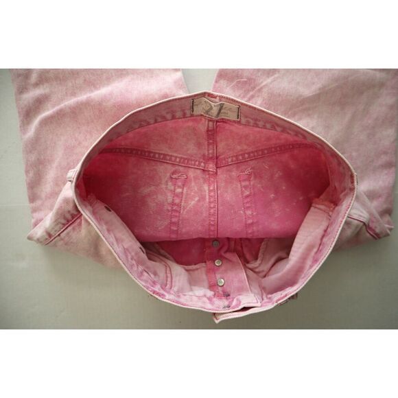 We The Free x Free People OB1160849 Womens Sz 27 Pink Acid Wash Maggie Jeans - Picture 3 of 11